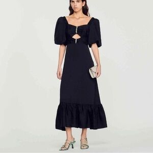 Sandro Falbala Embellished Cutout Dress NWT